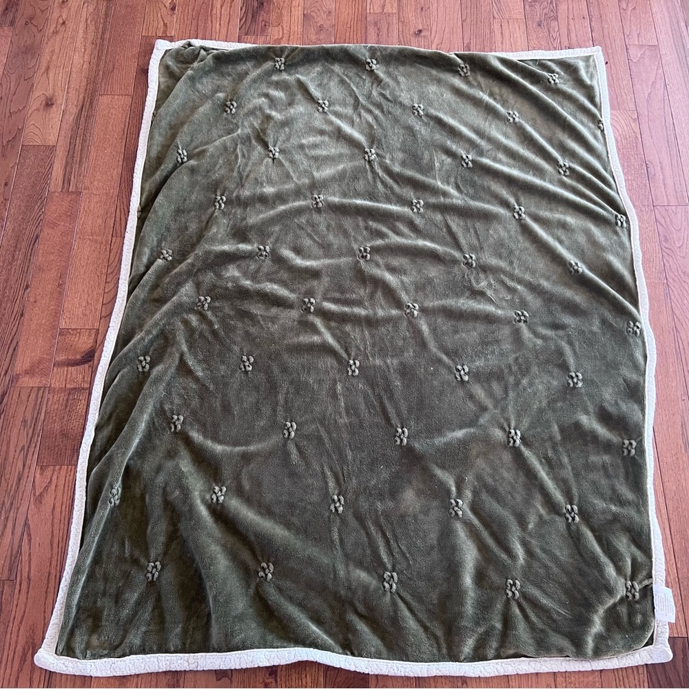 Chic Home Design Throw Green and Tan
